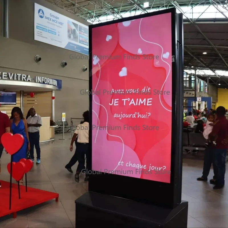 Digital signage touch 55-inch Andr-oid monit-or indoor advertising machine totem screen floor-to-ceiling LCD mon-itor