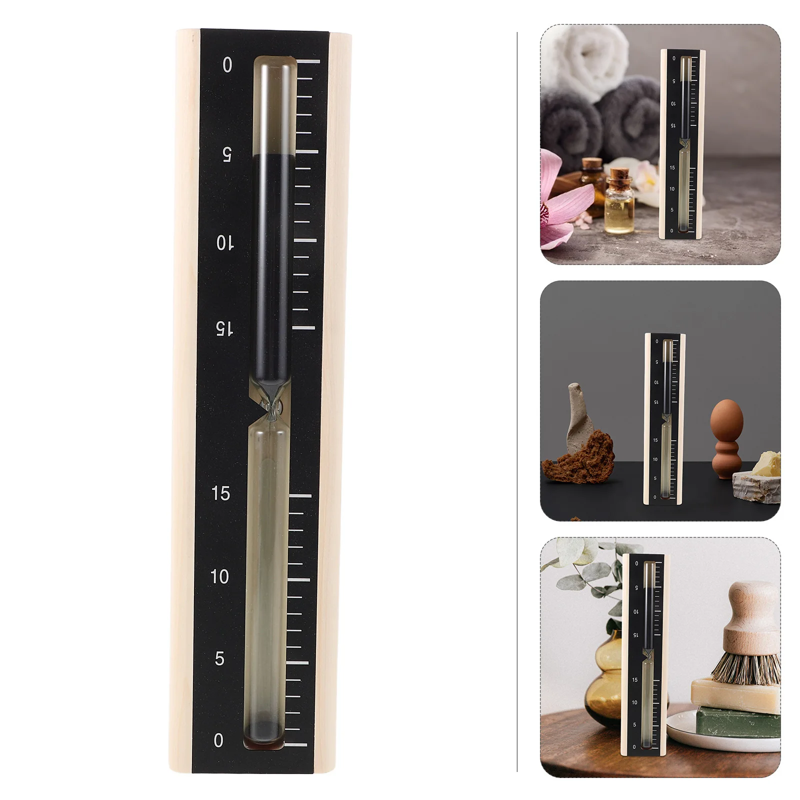 

15 Minutes Wooden Sauna Sand Heat Resistant Hourglass For Spa Bath Room Decor Sauna Timer Self-Driven Sand Hourglass Timer