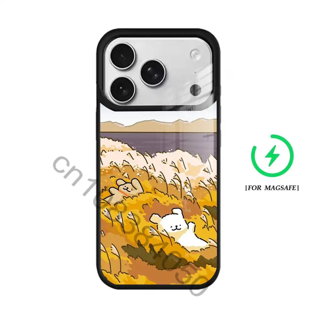 M-Maltese For iPhone 11,12,13,14,15,16,17,Pro,Max,Plus,Mini,SE4,E Phone Case Magnetic For Magsafe Wireless