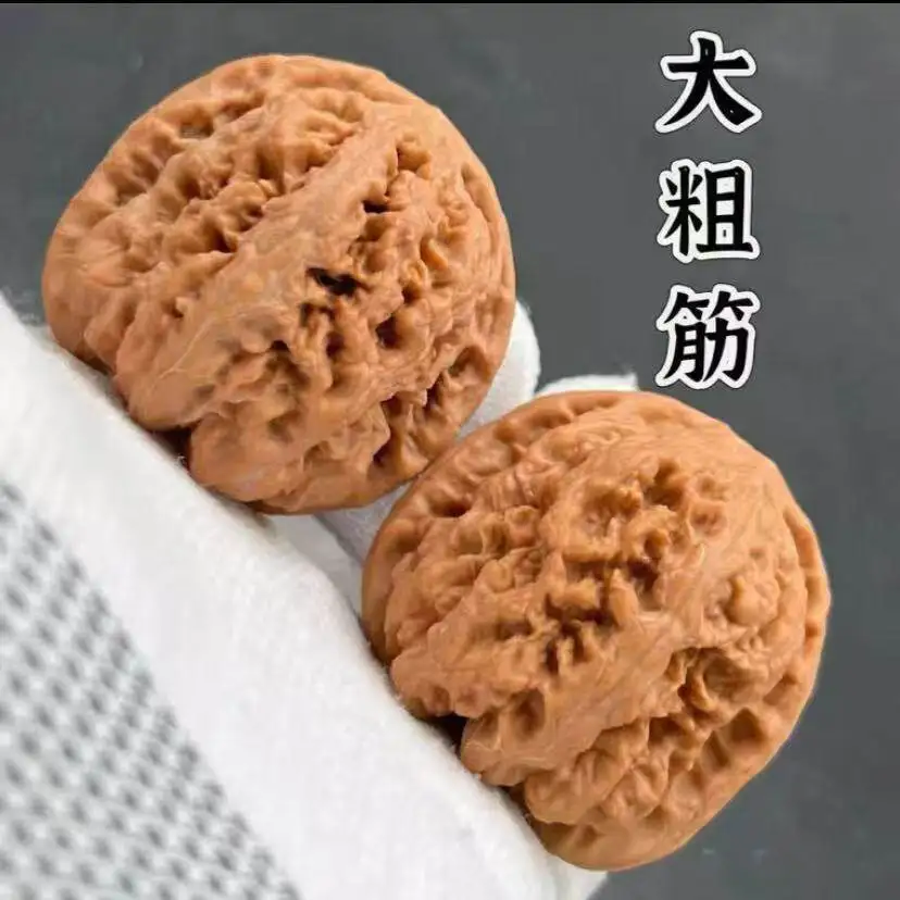 Premium Matched Large Pinggu Thick Rib Lion Head Mi Top Selected Wenwan Walnuts For Hand Exercise Collection Three Size Options