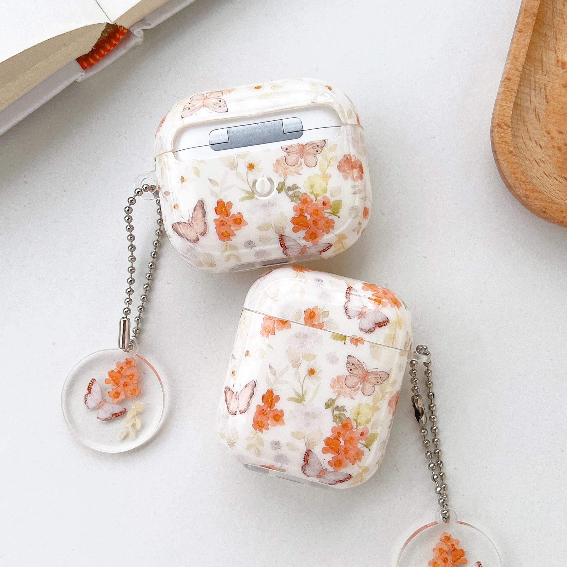 Wireless Bluetooth case for AirPods1/2 AirPods3 AirPods pro and pro2 tpu butterfly earphone cover