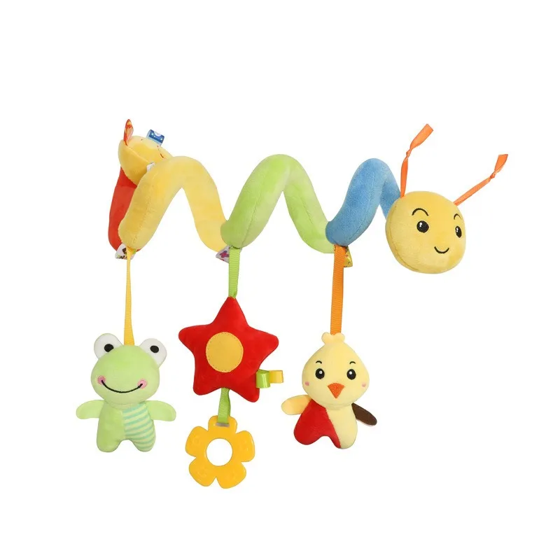 Hochets en peluche doux pour bébé avec cloche, jouets mobiles pour poussette de nouveau-né, clochette de voiture, sur le CPull, jeu coule