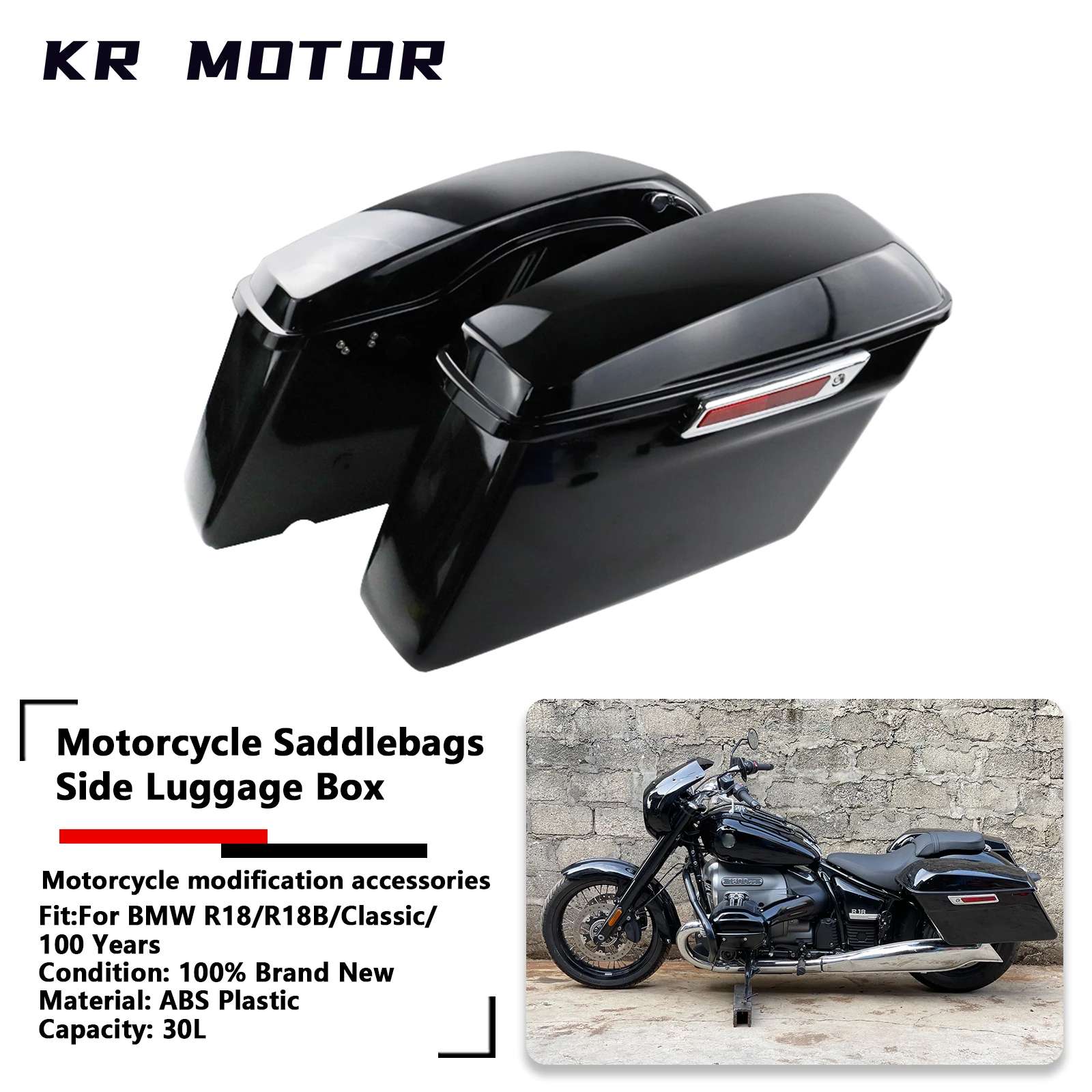 

Мотоциклетные жесткие кофры-седельные сумки, багажные сумки, стильные сумки для хранения для BMW R18 R18 Classic 100 Years 2020 года и новее