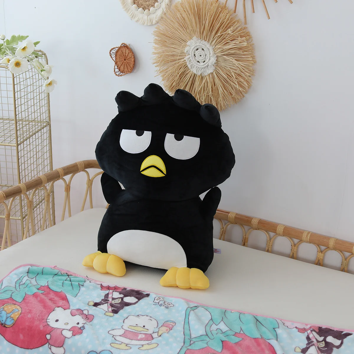 Jouet en peluche dessin animé japonais Sanrio Bad Badtz Maru, Animal en peluche Kawaii, pingouin noir, oreiller, cadeaux de noël