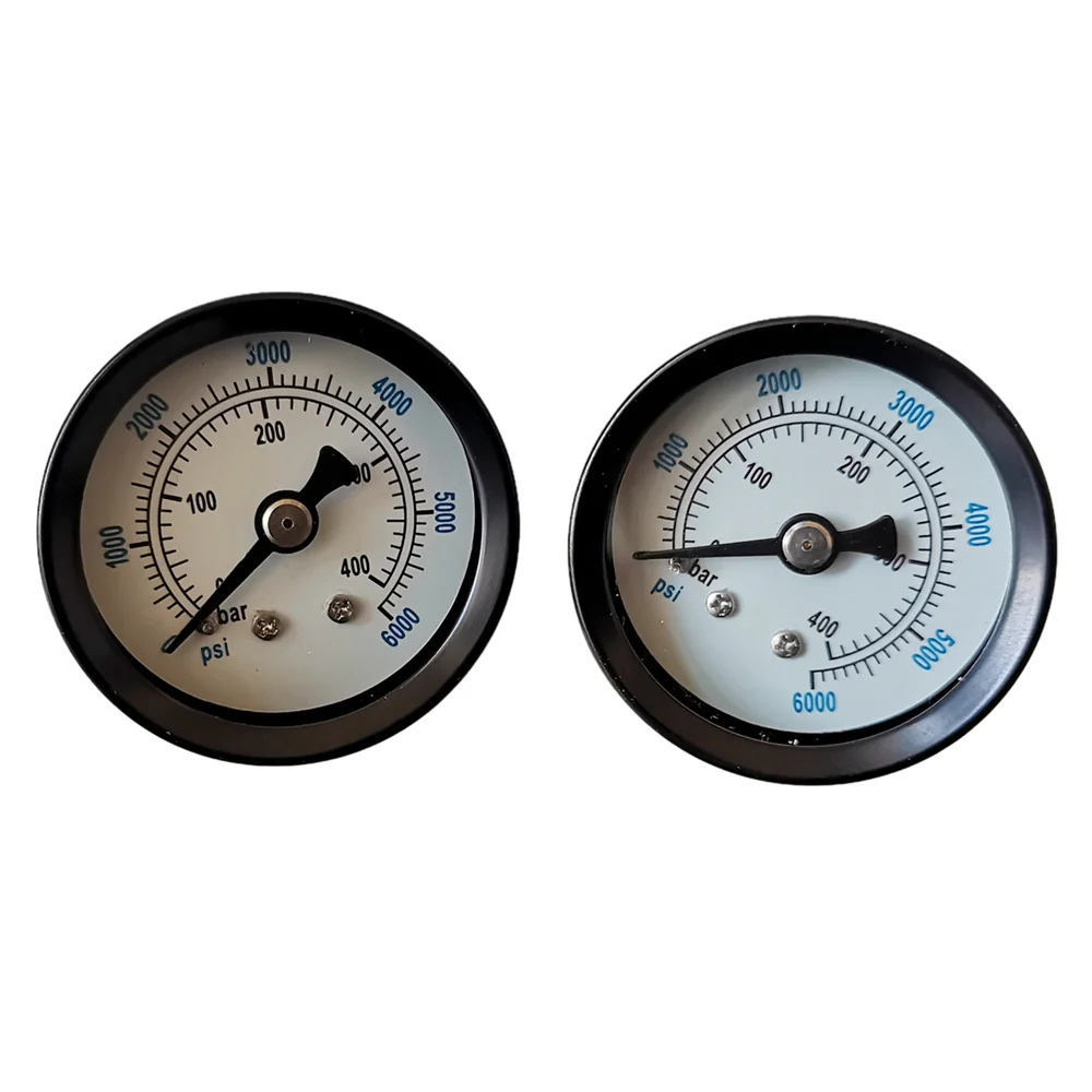 40mm High Pressure Gauge Rear Back 1/8\'\' NPT Thread 400 Bar 6000PSI Manometer For Air Gas