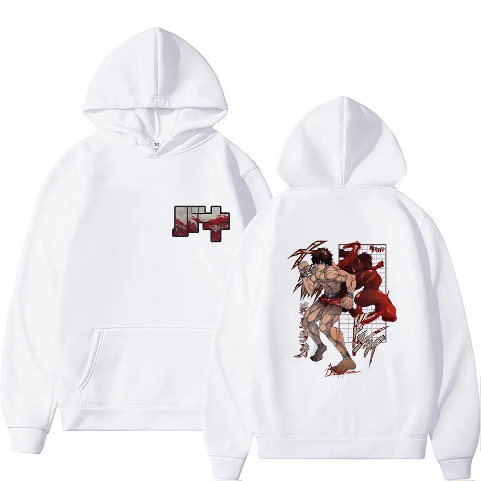 

Anime Baki The Grappler Yujiro Hanma Double Sided Print Hoodie Men Women Fashion Casual Sweatshirt Male Fleece Hoodies