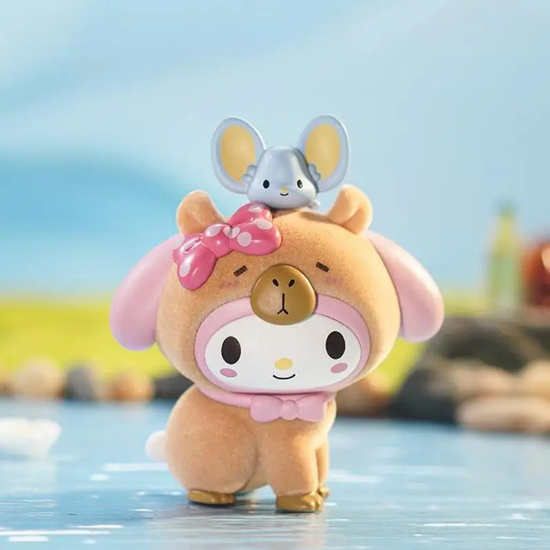 Nieuwe authentieke Sanrio Dolphin Series Blind Box Meleti Kuromi Model Ornament Schattige pop speelgoed Kerstverrassingscadeau
