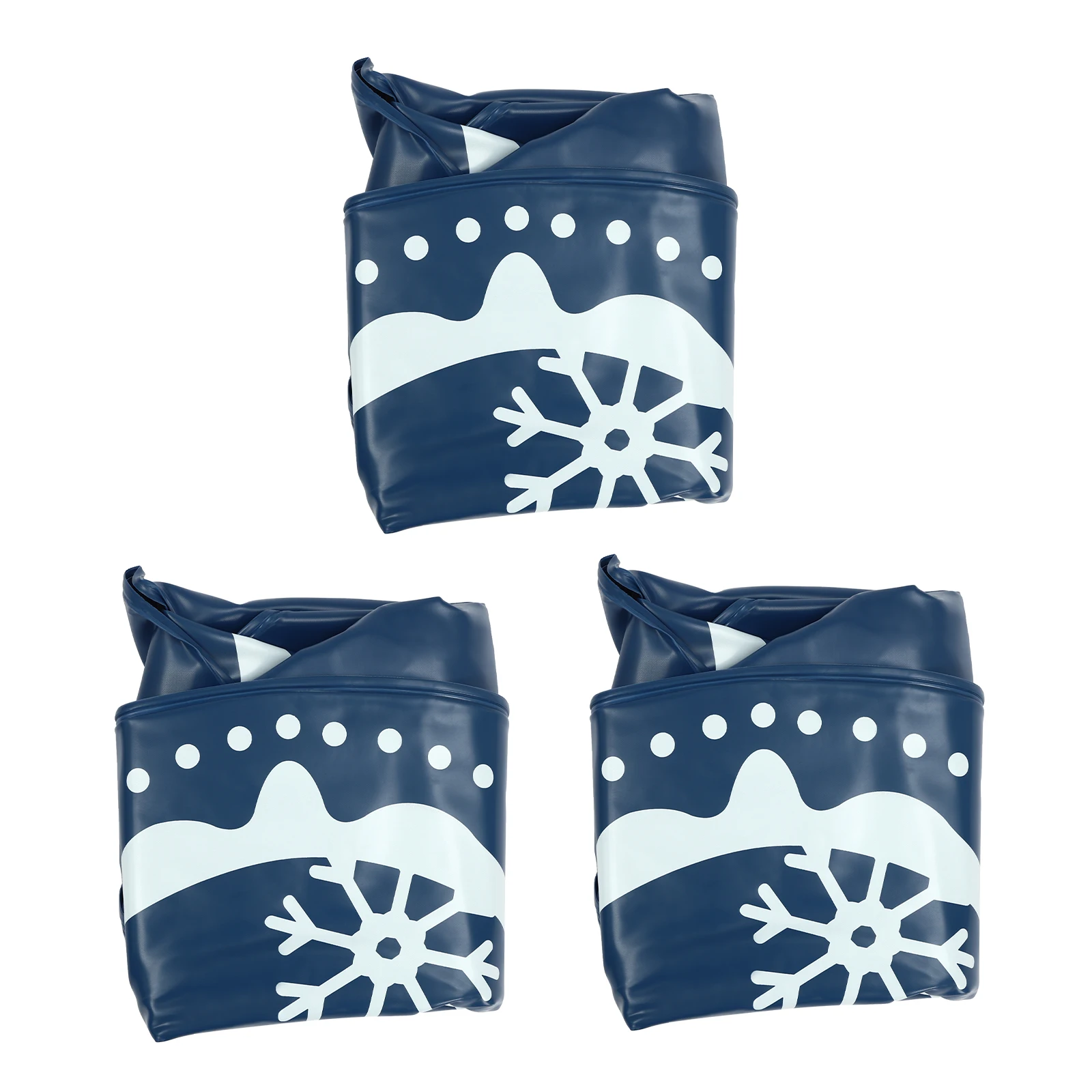 A Set Of Three 40-inch Inflatable Snow Sleds, Featuring Blue