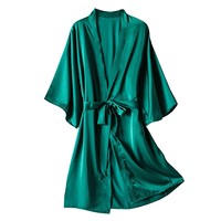 Kimono Bathrobe Gown Female Robe Set Satin Sleepwear Casual Nightgown Bridal Wedding Gift Sexy Nightwear Intimate Lingerie