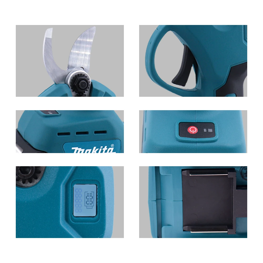 Imagem -05 - Makita-brushless Elétrica Tesoura de Poda Ferramenta de Jardim Tesoura sem Fio Display Led com Bateria 18v