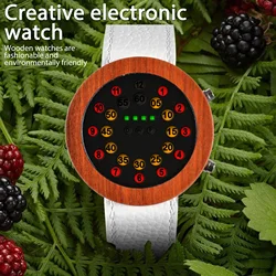 Kitykiss new K8092 couples electronic watch belt glow-in-night calendar couples fashion leisure top sports electronic wood watch