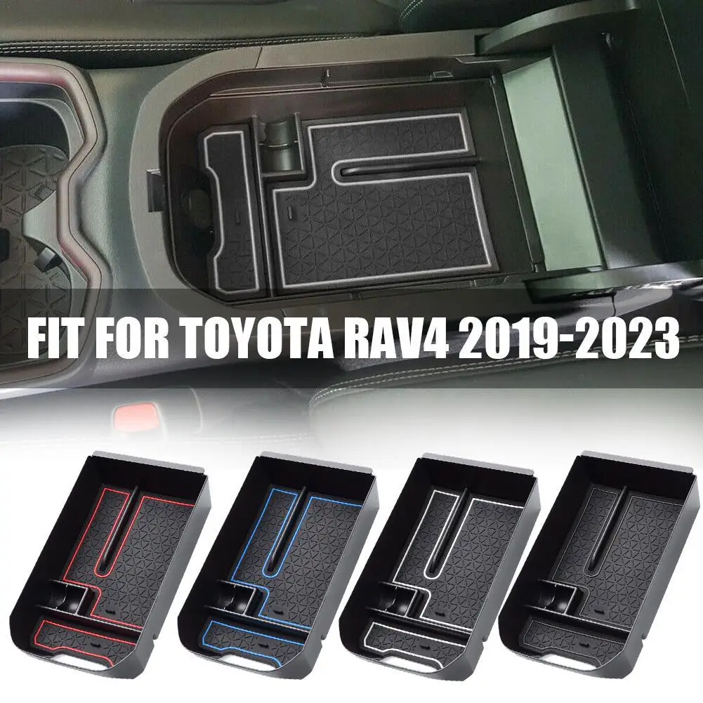 Car Center Armrest Storage Box Pallet Center Console Organizer Tray For Toyota RAV4 2019-2023 Car Inner Accessories