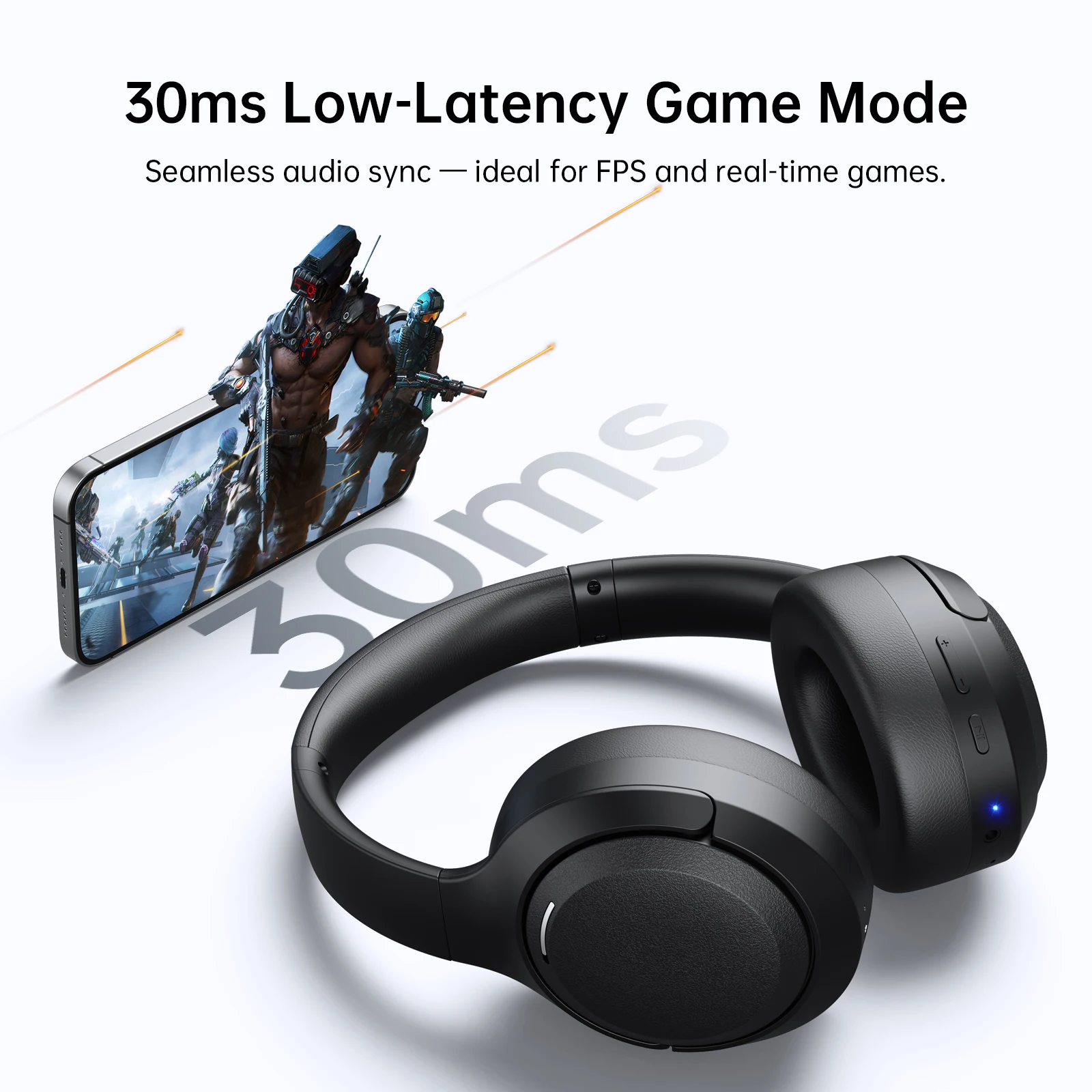 Oneodio EKSA P300 ANC Kabellose Kopfhörer Bluetooth 5.4 Aktive Geräuschunterdrückung über dem Ohr Hochauflösendes HiFi-Headset mit AI ENC-Mikrofon 100H – Detail 10