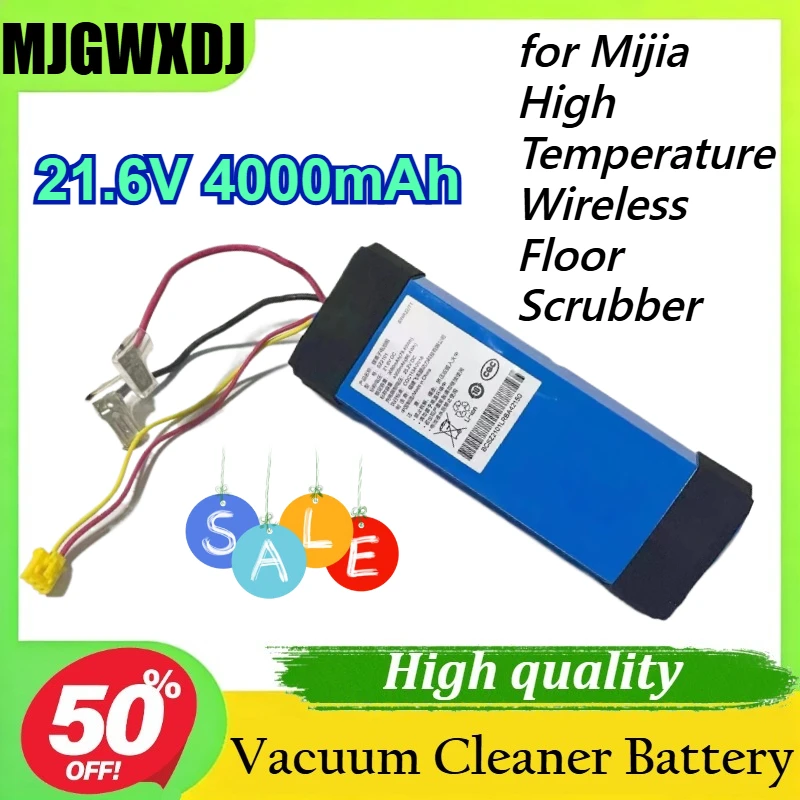 

MJGWXDJ 21.6V 4000mAh for Mijia High Temperature Wireless Floor Scrubber Large Capacity Rechargeable Lithium Ion Battery