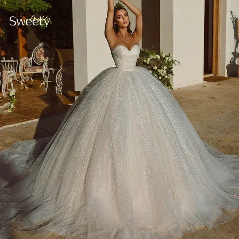 

Simplicity Wedding Dress Organza Satin With Embroidery Lace Ball Gown A-Line Full Sleeve O-Neck Bride Dress Vestido De Novia But