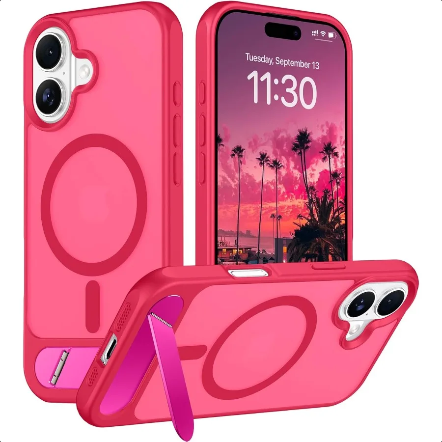

Чехол Temdan, разработанный для iPhone 17, [встроенная невидимая подставка][ совместим с MagSafe [военный противоударный] Slim Trans