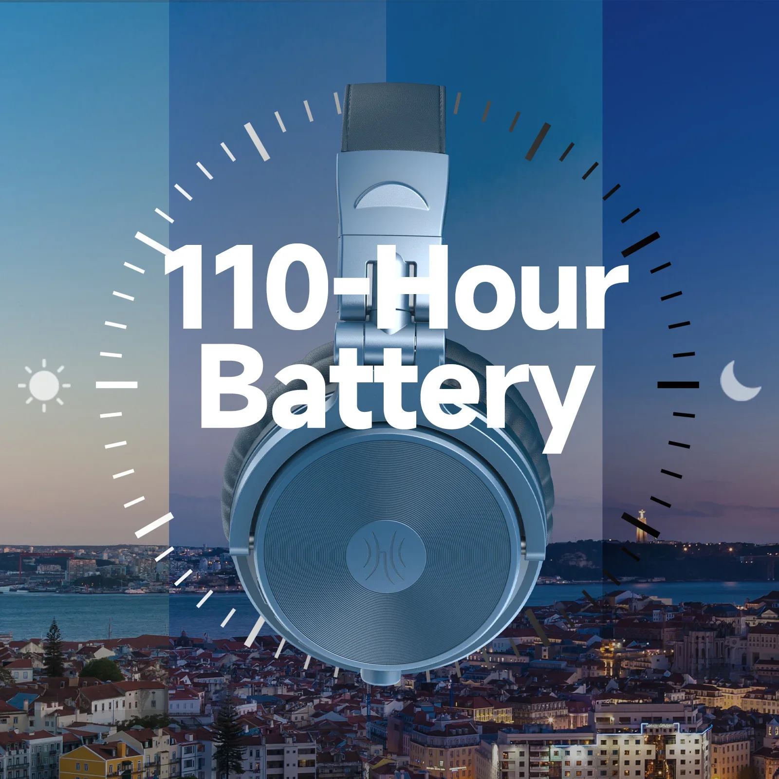 Oneodio Pro C Cuffie wireless Bluetooth 5.2 sopra l'orecchio con microfono Audio ad alta risoluzione Cuffie wireless e cablate 110 ore di riproduzione AAC