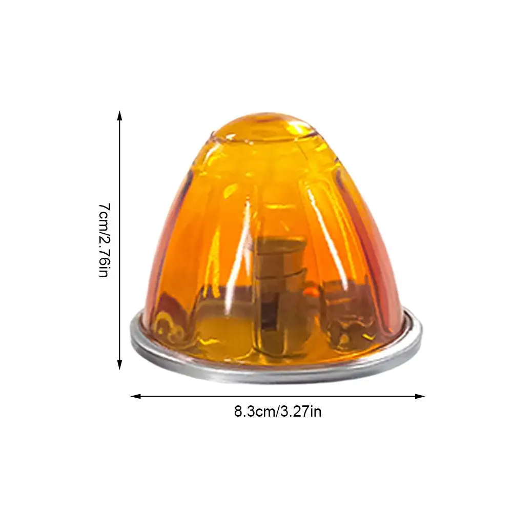 2Pcs Truck Flashing Lights 12V 24V LED Trailer Side Marker Lights Tractor Strobe Light White Amber Red Blue Green Van Bus RV
