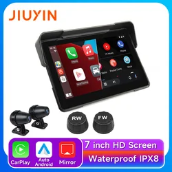 Jiuyin portÃĄtil 7 pulgadas navegaciÃģn para motocicleta Gps inalÃĄmbrico Apple Carplay Android automÃĄtico Ipx7 impermeable Bt Monitor tÃĄctil