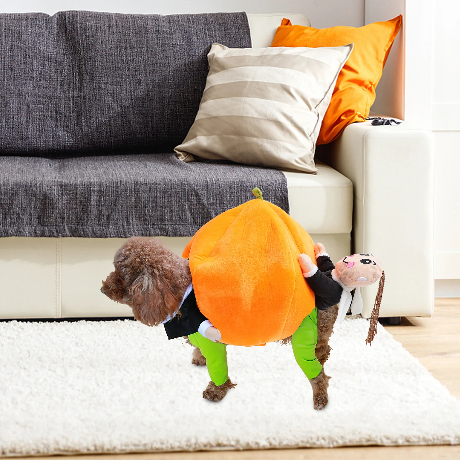 

Pet Carrying Pumpkin Puppy Costume Xl Dog Cat Halloween Party Photo Taking Funny Comfortable Outfit Dog Costumes