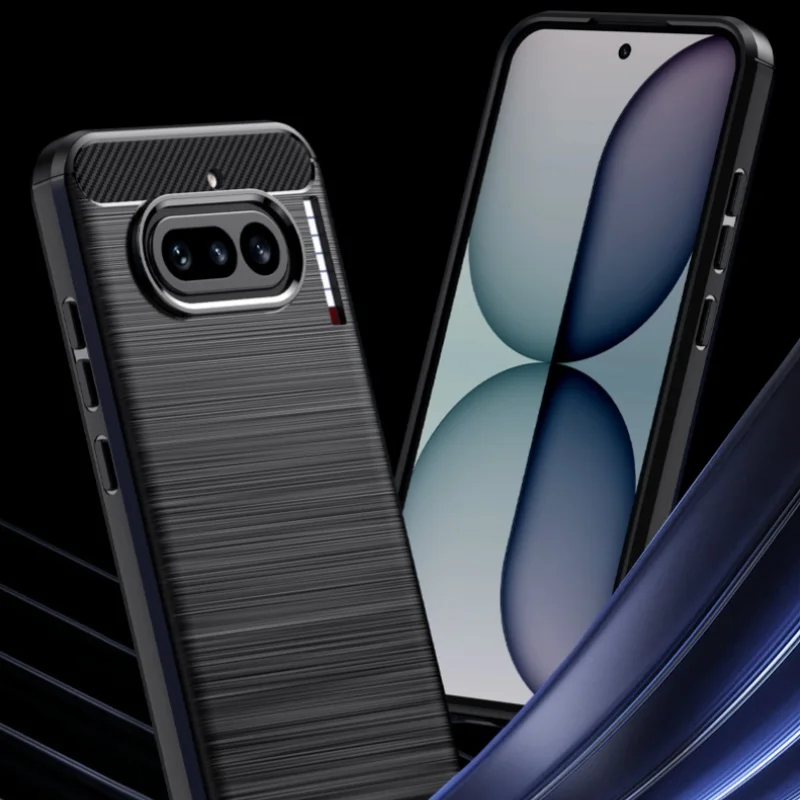 

For Nothing Phone 4A Case Cover Nothing Phone 4A Pro Capas Back Shockproof Bumper Carbon Fiber Soft TPU Fundas Nothing Phone 4A