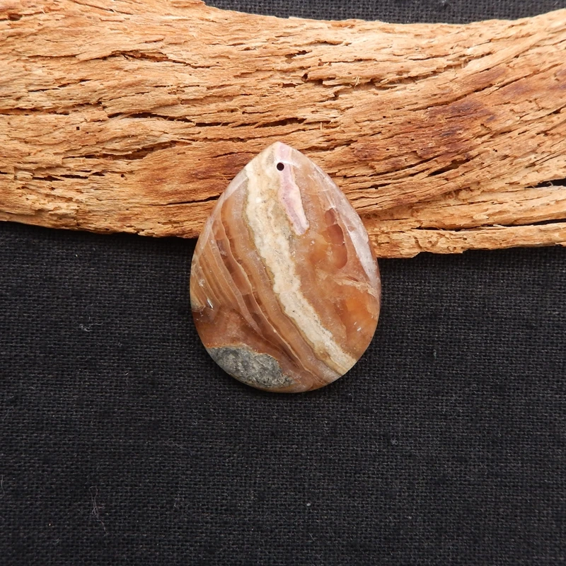

Natural Argentina Rhodochrosite Pink Waterdrop Drilled Cabochon 40x30x5mm 12g for DIY Jewelry Making Pendants