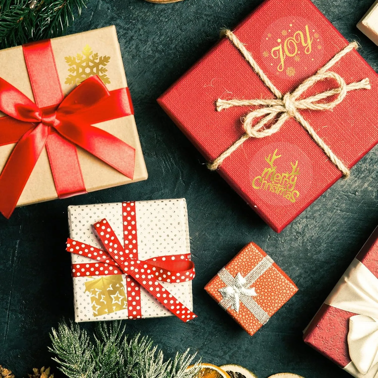 Christmas Stickers Gold Foil Snowflake Stickers For Invitations Office Presents