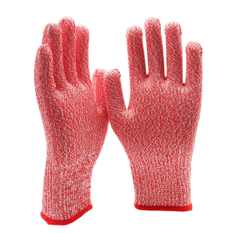 Clearance_Grade 5 Cut Resistant Gloves Kitchen HPPE Scratch Resistant Glass Cutting Safety Protection for Gardeners_Continuous U