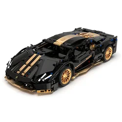 1309PCS Technical Black Gold Lambor LB780S Sports Car Building Blocks Racing Vehicle Assemble Bricks Toys Gifts For Kids Boys