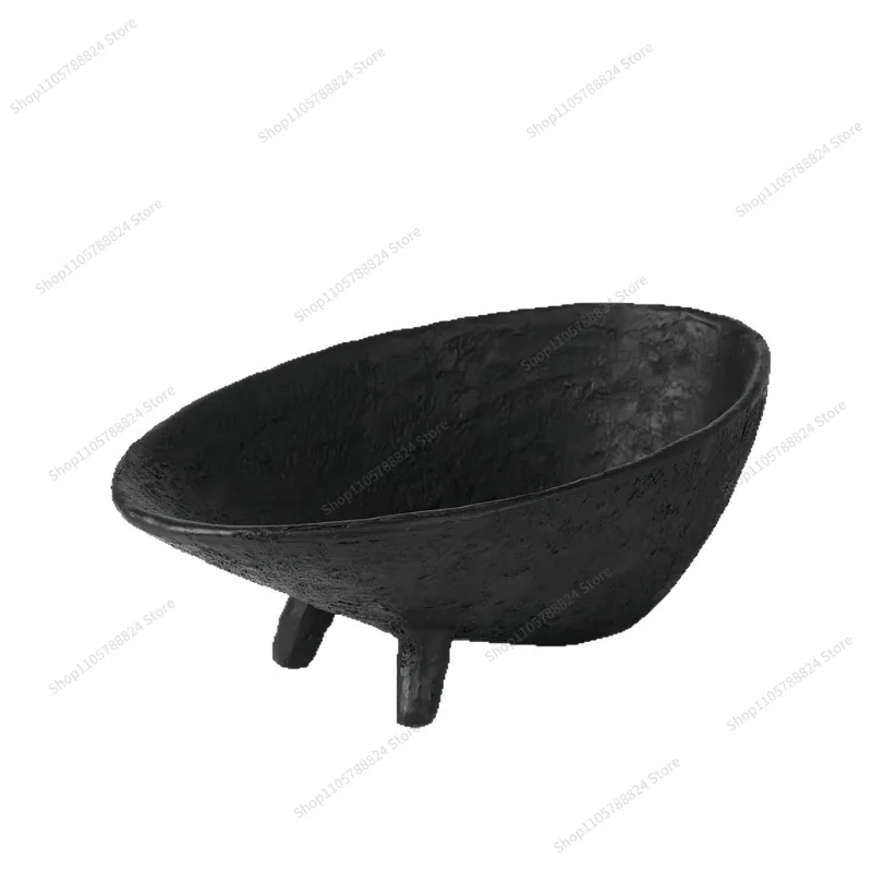 For resin dining table two feet fruit plate ornament soft decoration living room TV cabinet coffee table storage tray