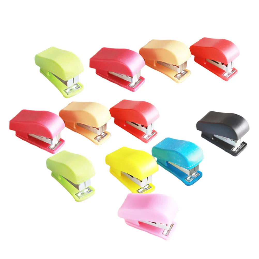 24pcs Mini Stapler Portable Desktop Stapler For Office School Home Lightweight Friendly Eco Friendly Desk Organizer