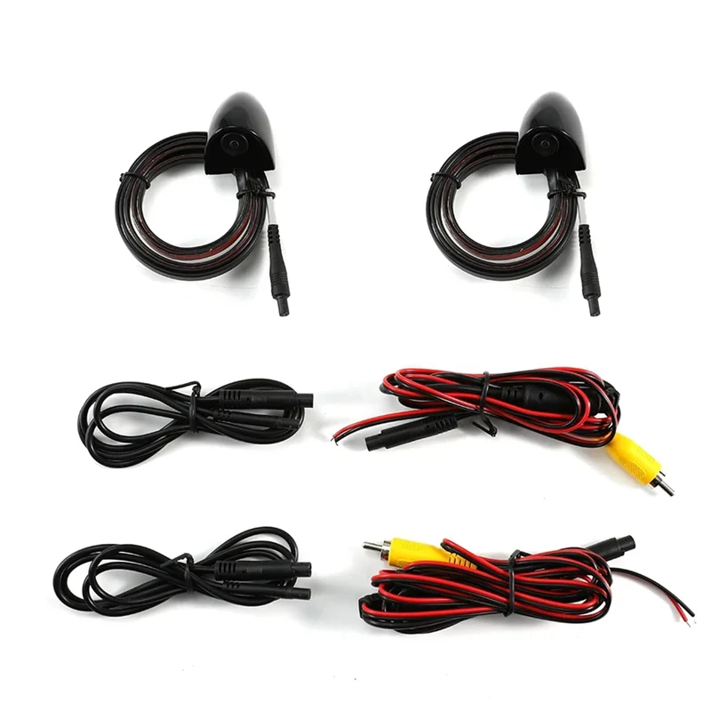 

Car Sticker Installation Side View Camera Night Vision HD Side View Blind Spot Parking Aid Left And Right Camera-T47C