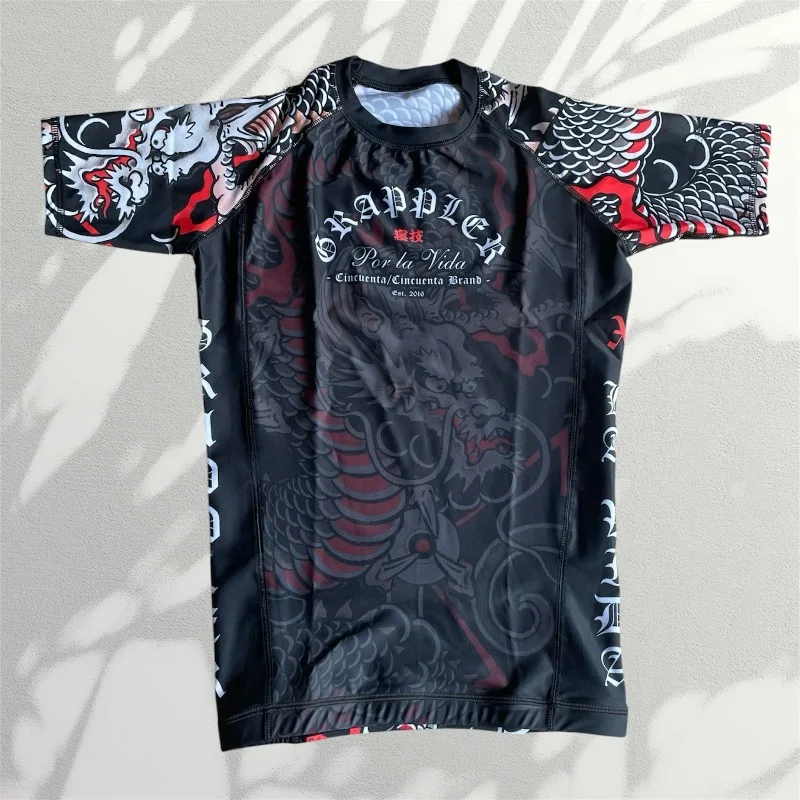 2026 Summer American Gym 3D Printed New Quick-drying T-shirt Hard Fitness Sports Short-sleeved Casual Men's Training T-shirt