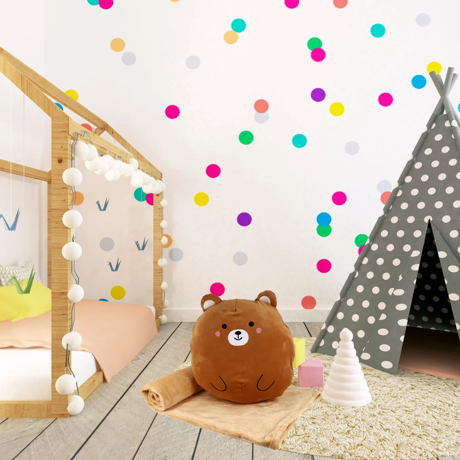 

Summer Cooling Blanket Pillow Cute Cartoon Design Reusable Cotton Nap Cushion For Office Home Air Conditioner Use Two In One