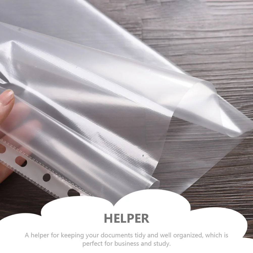 Sac de Rangement Étanche Transparent pour Fichiers, Inserts de Dossier, Documents, 100 Pièces