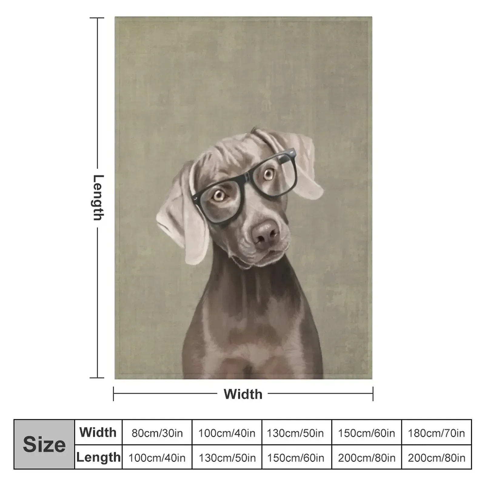 Mr Weimaraner Throw Blanket Hairys decorative Blankets