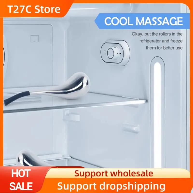 T27C 2X التبريد الجمال الوجه العصي الجليد موجة الكرة تدليك الوجه العين صالون أدوات العناية بالبشرة للفتيات السيدات سبا الأسطوانة الباردة