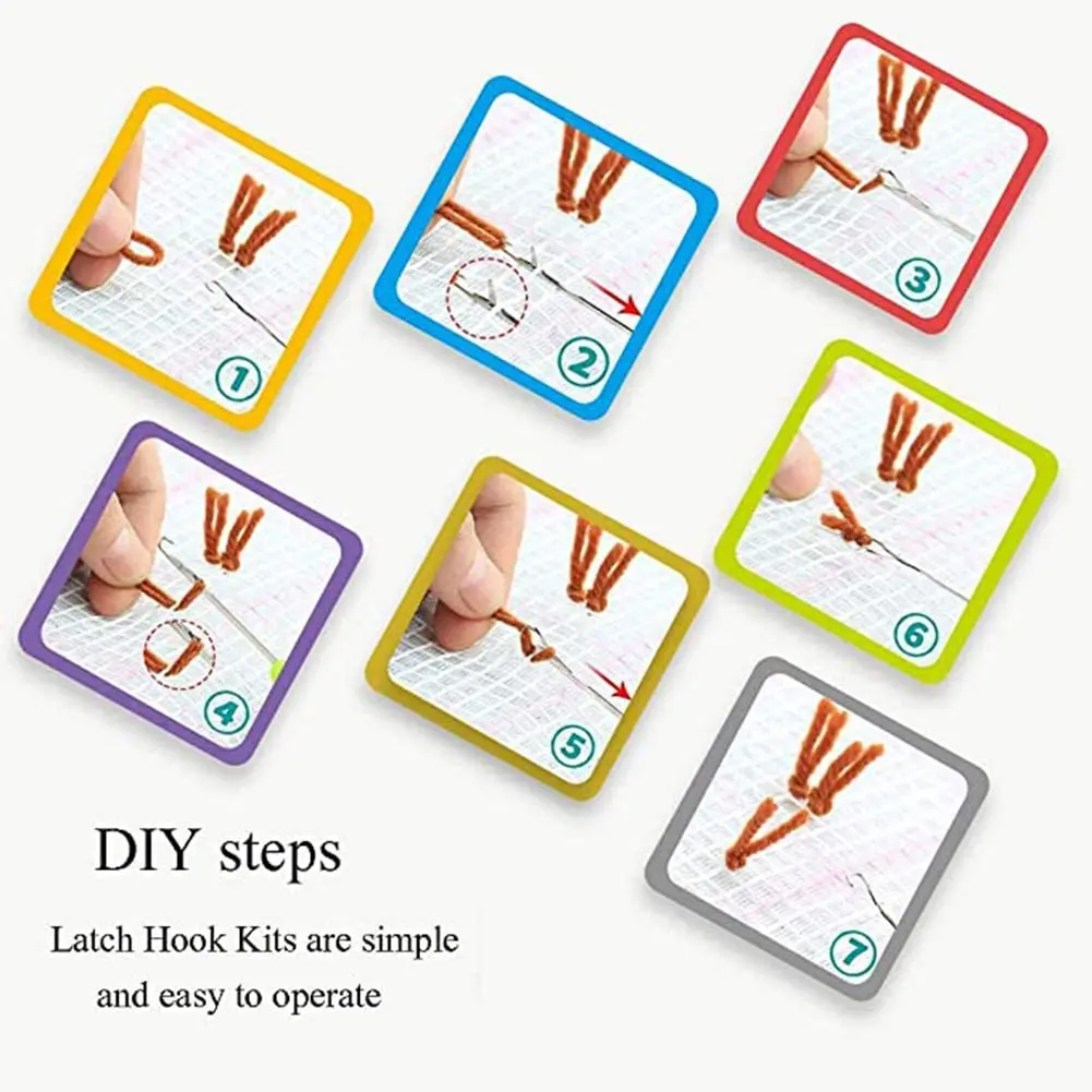 مجموعة خطافات المزلاج، مجموعات خيوط الكروشيه DIY، سجادة عشاق البجعة مقاس 20.4 × 14.9 بوصة لصنع الحرف اليدوية للأطفال والكبار والمبتدئين-ABIU