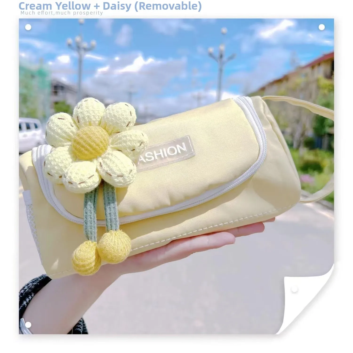 

Вместительный пенал с узором подсолнуха для девочек, студенческая сумка для канцелярских принадлежностей, простой дизайн и уникальный стиль