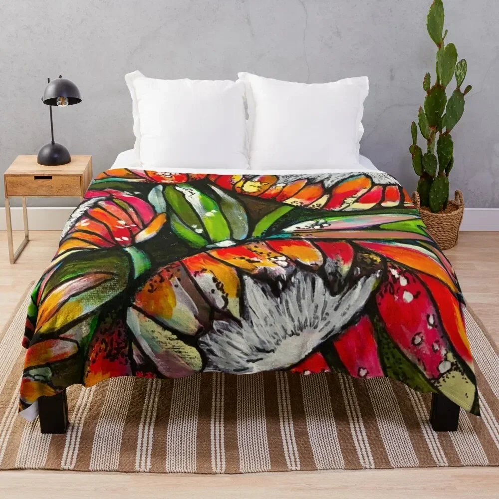 

Protea Courage Throw Blanket Flannel Fabric Decorative Throw wednesday Blankets