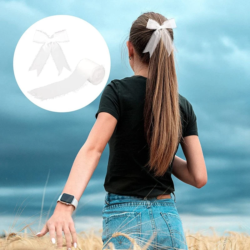 6PCS 4Cmx5m Gift Ribbon Wedding Festival Ribbons Women Chiffon Ribbon Decorative Ribbon For DIY Crafts