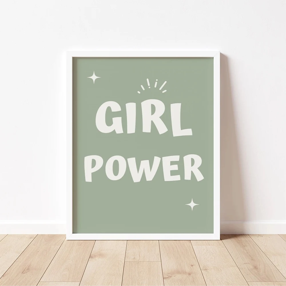 3pcs Groovy  Positive Affirmations Daisy Girls PowerWall Art Canvas Painting Posters For Nursery Kids Playroom Room Home Decor