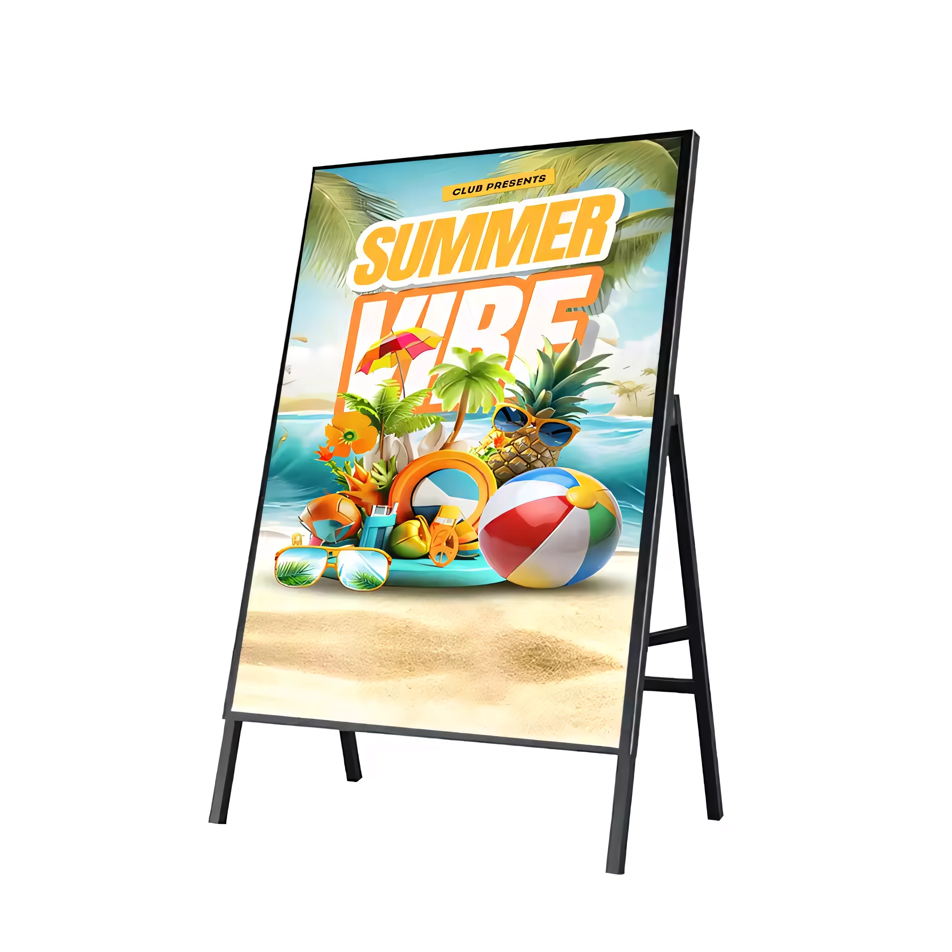 LED Light Box A Board Ultra-thin Luminous Poster Display LED Backlit Menu Board Restaurant Cafe Shop Billboard Coffee Store OPEN