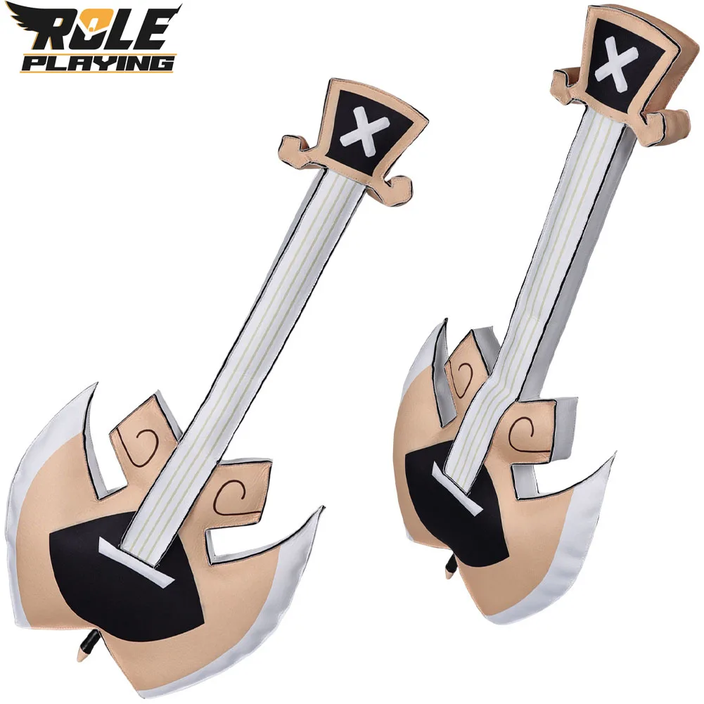 أنيمي الكرتون الجحيم نزل آدم تأثيري الغيتار لعب الأدوار حلي اكسسوارات وتتسابق الدعامة الكبار النساء الرجال هالوين بدلة حفلة الدعائم #1