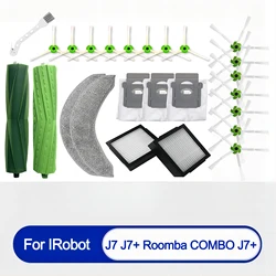 iRobot J7/J7+ Roomba J7+(7150) Części zamienne do robotów odkurzających z połączeniem Wi-Fi: szczotka rolkowa/boczna, szmatka do mopa, filtr HEPA, worek na kurz opcjonalnie