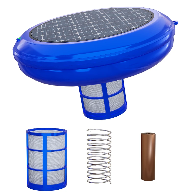 

Solar-powered pool cleaning equipment, copper ion generator, floating water quality filter and purifier, chlorine, algae