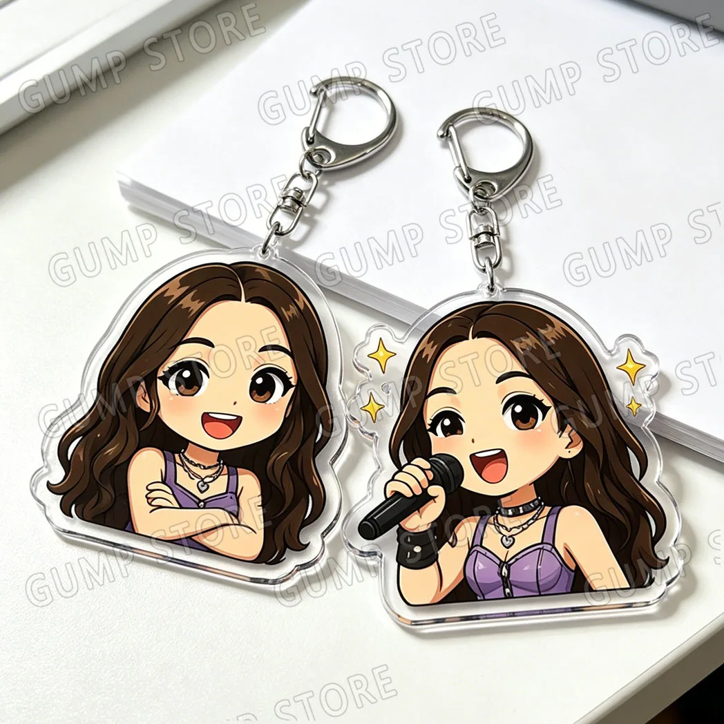 Cute Singer Chibis Keychains for Accessories The Cure Drop Dead Vampire Drivers License Key Chains Jewelry Keyrings Fans Gifts