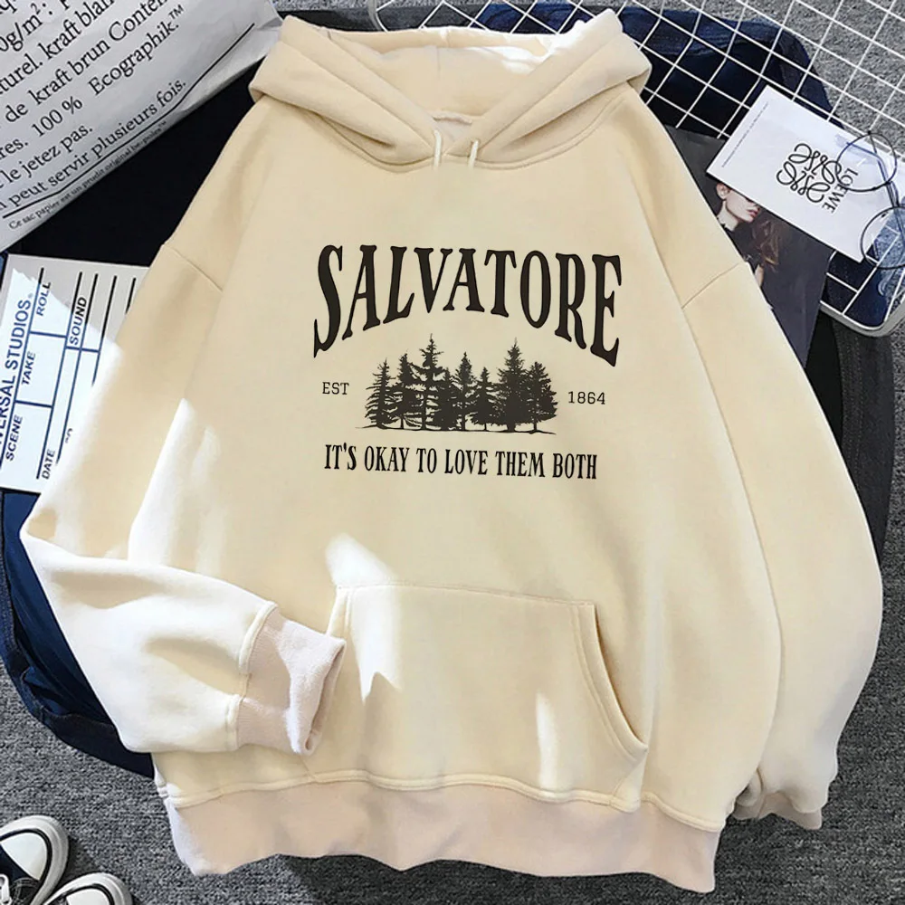 Damon Salvatore Hoodie Japanische Streetwear Muster gemustert trendige Y2K weibliche Pullover Trainingsanzüge Y2K lustige Grafik bequem