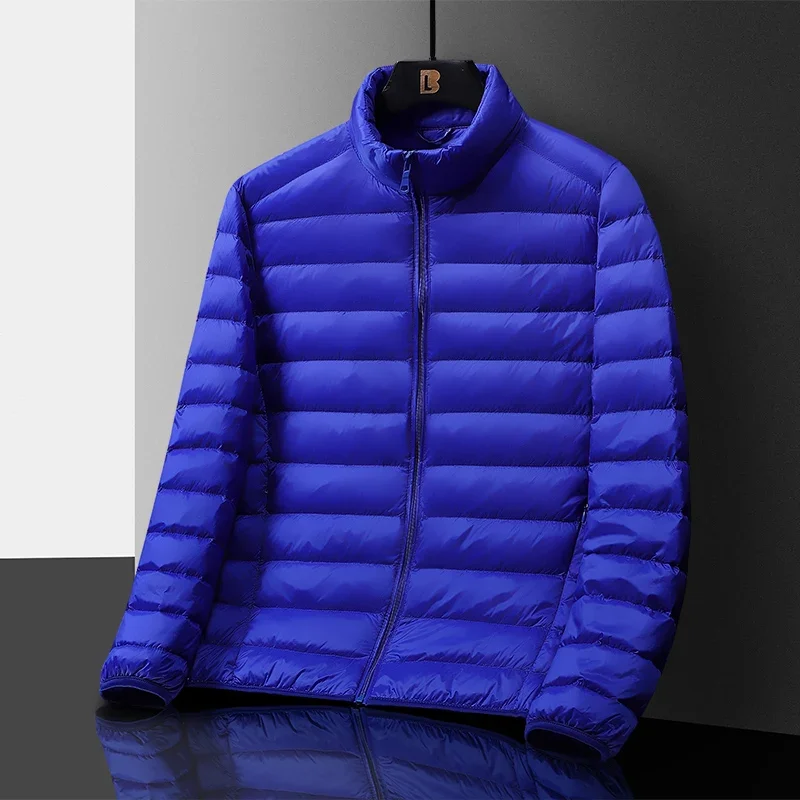 Parka in piumino ultraleggero da uomo giacca calda portatile autunno inverno piumino d'anatra bianco da uomo giacche da trekking per sci antivento all'aperto