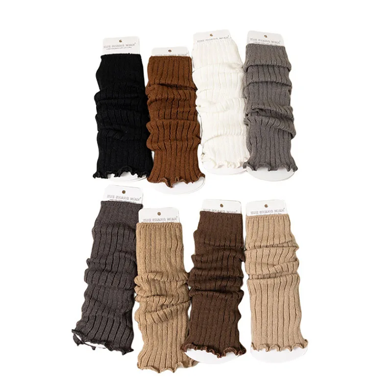 Meias Quentes para Crianças Estilo Lolita, Meias Tricotadas para Meninas Coreanas, Protetores de Pés Elásticos e Versáteis